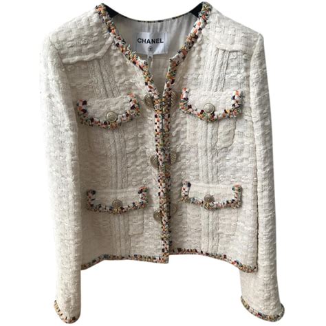 veste femme style coco chanel|Chanel cotton tweed jacket.